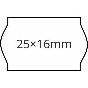 25x16mm fehér árazógépszalag