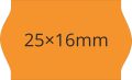25x16mm narancs árazógépszalag
