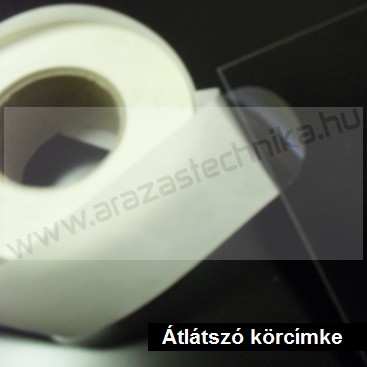 30mm átlátszó körcímke - PP CLEAR műanyag lezárócímke (1.000db/40)