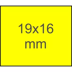 Meto EC1619 / 16x19mm citrom szögletes árazócímke
