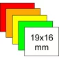 Meto EC1619 / 16x19mm citrom szögletes árazócímke