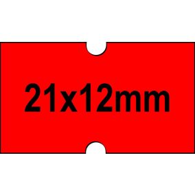 21x12mm Original árazócímke - FLUO piros (1.000db/tek)