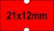   21x12mm árazócímke - FLUO piros - eredeti OLASZ (1.000db/tek)