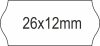 26x12mm fehér árazószalag (1.200db/tek) (10tek/cs)
