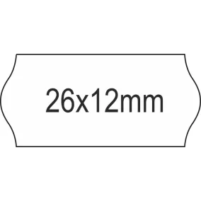 26x12mm fehér árazószalag (1.200db/tek) (10tek/cs)