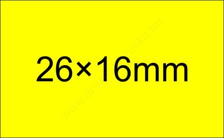 26x16mm FLUO citrom ORIGINAL árazócímke (1.000db/tek) - szögletes