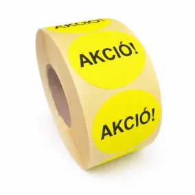 38mm körcímke - AKCIÓ fluo sárga (1.000db/40)