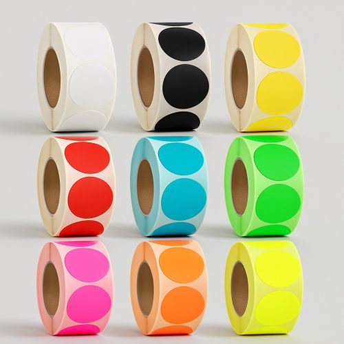 38mm fluo PIROS körcímke (1.000 db/tek)