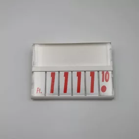 Árkazetta 74x51mm fehér-piros