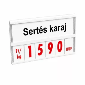 Árkazetta 74x51mm fehér-piros