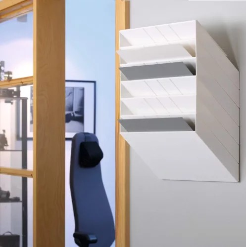 FLEXIBOXX fali A4 fekvő proskektustartó 6 rekeszes - fehér (1709785010)