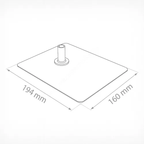Információs állvány A4 PIROS keret+PVC (35-55cm ezüst szár)