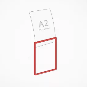 Plakátkeret A2 piros (594x420 mm)