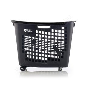   55L Gurulós bevásárló kosár - antracit - FEKETE fül (01257)