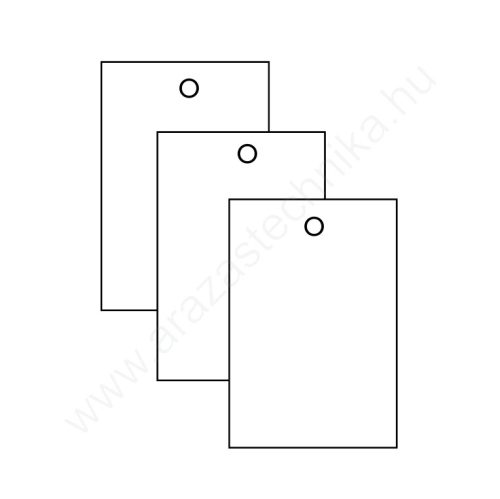 Függő címke 30x40mm FEHÉR  (200db/cs)