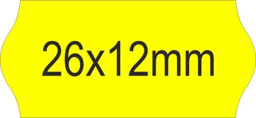 26x12mm ORIGINAL - FLUO sárga árazószalag (1400db/tek)