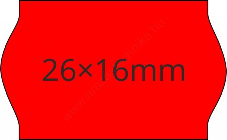 26x16mm FLUO piros ORIGINAL árazócímke