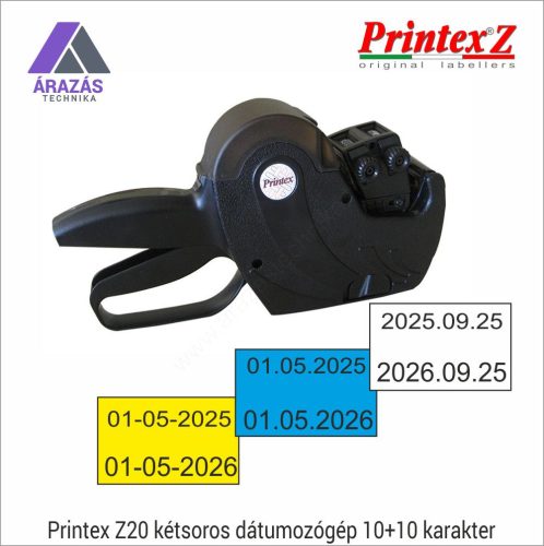 PRINTEX Z20 kétsoros - dátumozógép (10+10 karakter)
