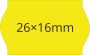 26x16mm FLUO citrom ORIGINAL árazócímke (1.000db/tek)