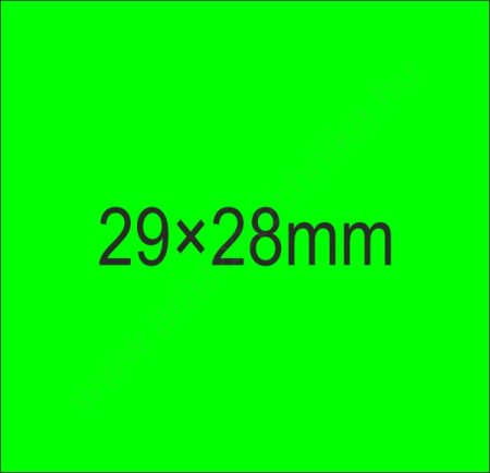 29x28mm FLUO zöld árazócímke (700db/tek)