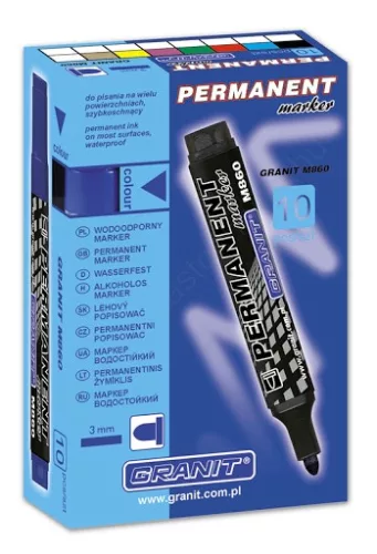 Alkoholos marker - 3mm M860 GRANIT PERMANENT MARKER - PIROS