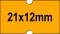   21x12mm árazócímke - FLUO narancs - eredeti OLASZ (1.000db/tek)