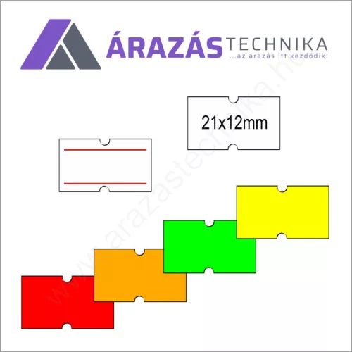 21x12mm Original árazócímke - FLUO narancs  (1.000db/tek)