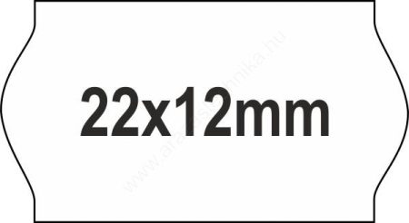 22x12mm erős 8+ erős ragasztó  - TEXTILE árazócímke (1400db/tek)