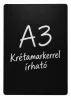 A3 fekete PVC lap (297x420mm) folyékony krétával írható