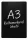 A3 fekete PVC lap (297x420mm) folyékony krétával írható