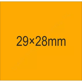 29x28mm fluo narancs ORIGINAL árazócímke