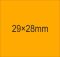   29x28mm METO árazócímke fluo narancs 700 db/tek háromsoros árazószalag