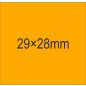 29x28mm fluo narancs ORIGINAL árazócímke