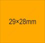 29x28mm METO árazócímke fluo narancs 700 db/tek háromsoros árazószalag