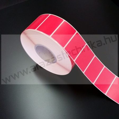40x25mm THERMO címke - PIROS (RED032) (2.000 db/40)