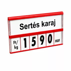 Árkazetta 74x51mm piros-fekete - KIFUTÓ