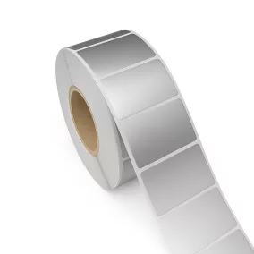 50x25mm PET Matt SILVER (1.000db/40) - ezüst címke