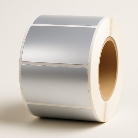50x25mm PET Matt SILVER (1.000db/40) - ezüst címke