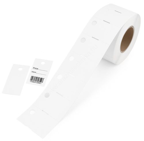 Függő etikett PVC 50x40 mm - időjárásálló etikett - nem öntapadós (10mm függesztő lyuk) (1.000db/tek)