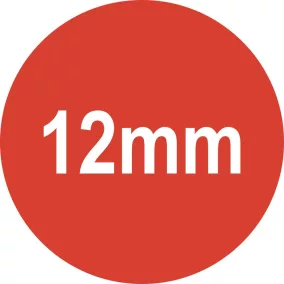 12mm körcímke PIROS jelölőpont (1.400db/tekercs)
