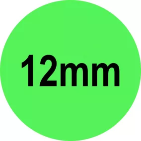 12mm körcímke ZÖLD FL jelölőpont (1.400db/tekercs)