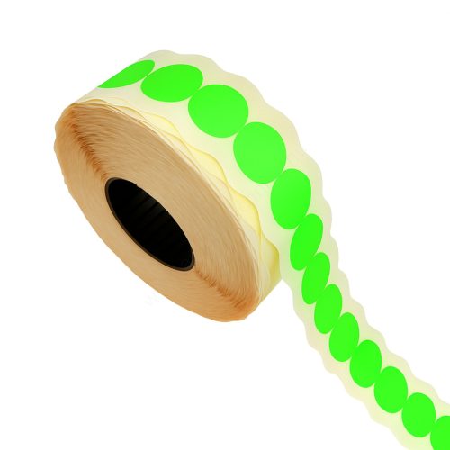 12mm körcímke ZÖLD FL jelölőpont (1.400db/tekercs)