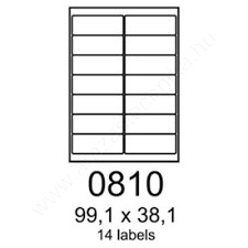 99,1 x 38,1 mm 14 db/ív Rayfilm íves etikett címke [0810A]