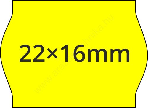 METO EC1622 / 22x16mm FLUO citrom árazószalag