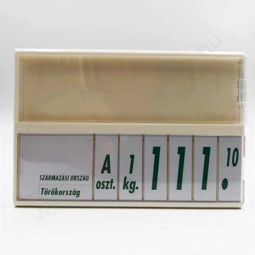 Árkazetta zöldségekhez 120x84mm fehér-zöld - kampós