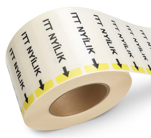 40x15mm lezárócímke - ITT NYÍLIK