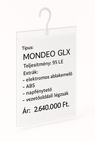 Laptok plexi A4 álló + kampó