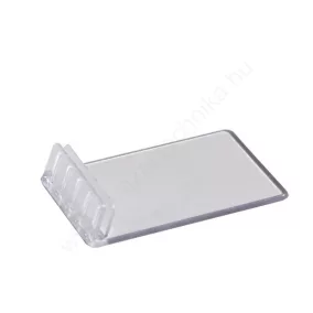 Talpas akril kártyarató döntött 60x38mm