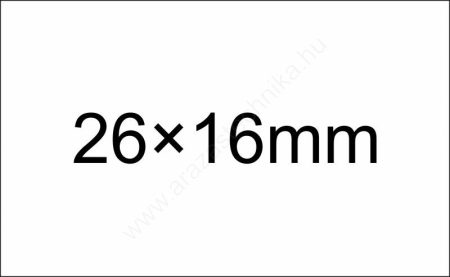 26x16mm ORIGINAL - FEHÉR árazószalag - szögletes