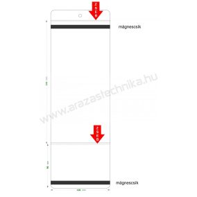   PVC tasak mágnescsíkkal 120x90+270mm (2 zsebes árjelzésre)